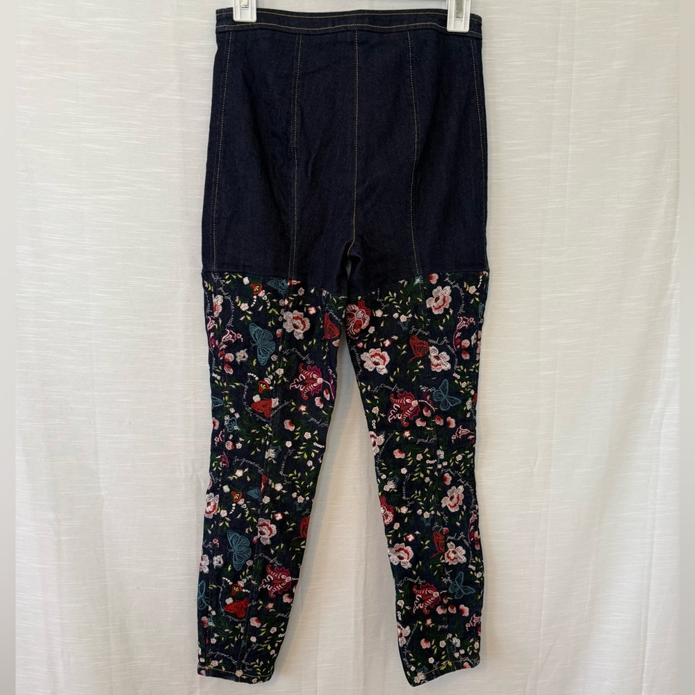 Cinq a Sept Eva Marie Embroidered Jeans 4 Skinny Floral - Picture 7 of 9